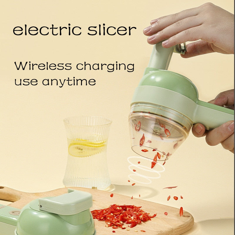 4 In1 Handheld Electric Vegetable Wireless Cutter